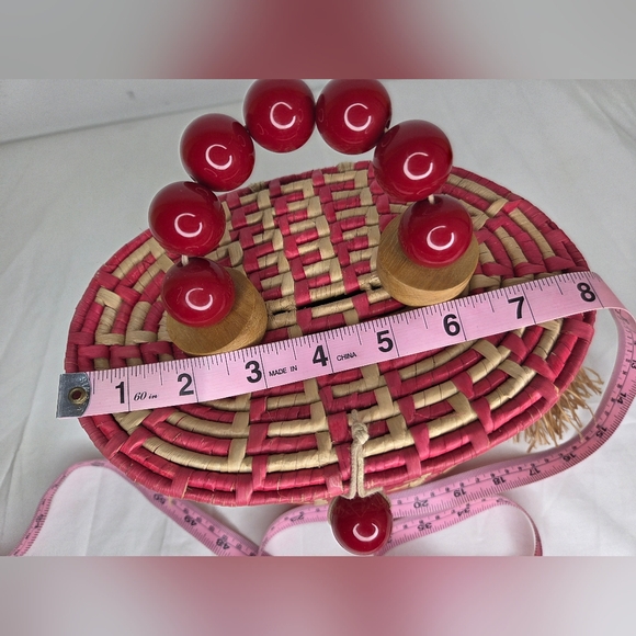 Caterina Mina Stylish 8"x6" Woven Basket Bag From Brazilian Designer - Picture 14 of 16